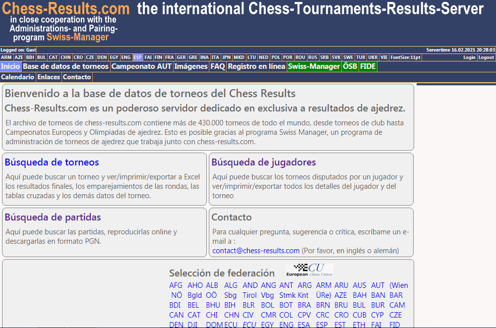 chess-results webpage