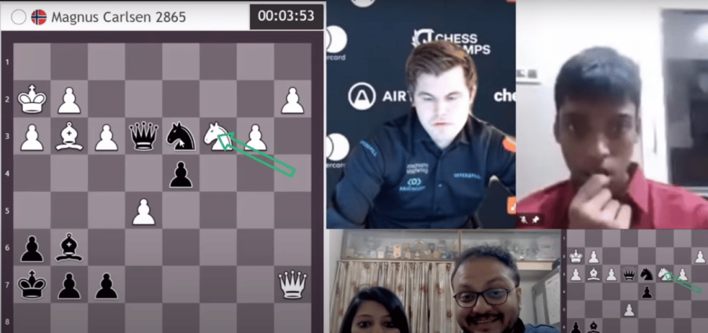 magnus-carlsen-vs-Rameshbabu-Praggnanandhaa