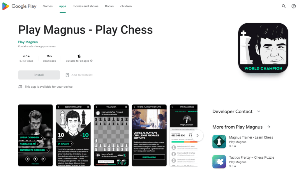 Play Magnus app