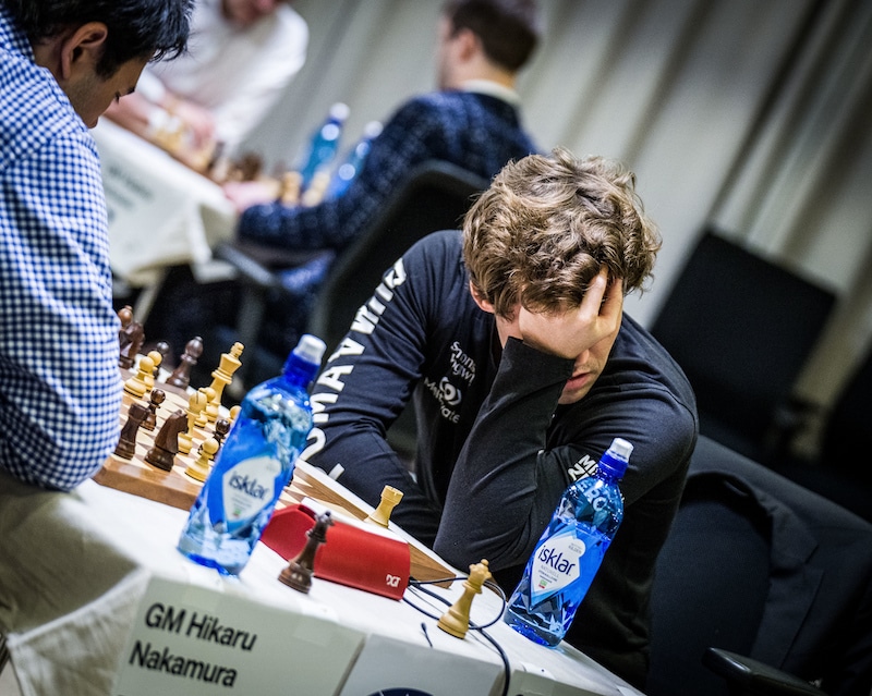 Magnus Carlsen, right, and Wesley So meet in the first final of FIDE World  Fischer Random