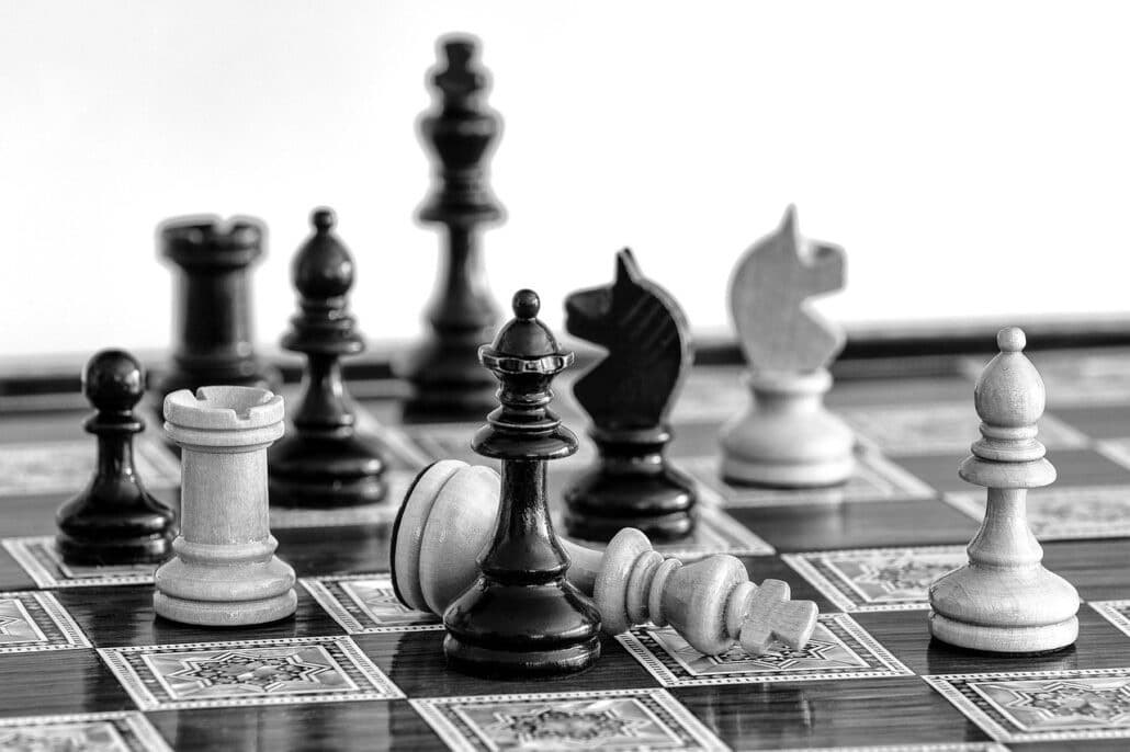 Chess table and chairs