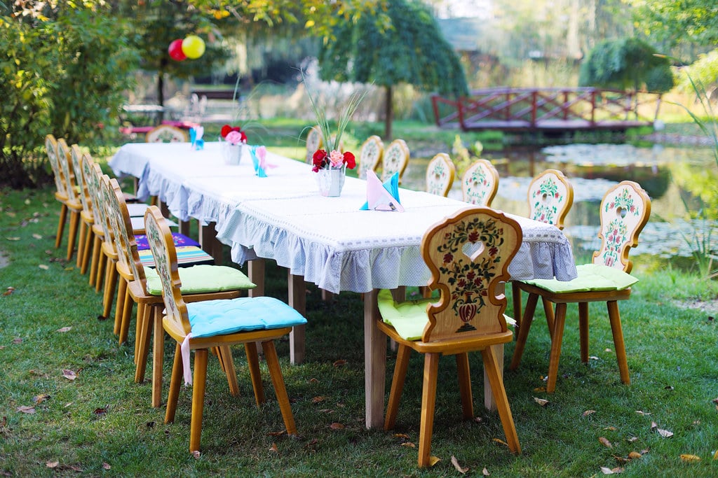 Chess table and chairs